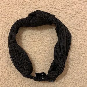 Two Woven Headbands (Black and Khaki)
